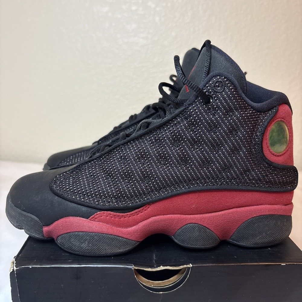 NIKE AIR JORDAN XIII 13 RETRO GS BLACK RED WHITE BRED PLAYOFF 414574-010 Size 4Y - Picture 2 of 16
